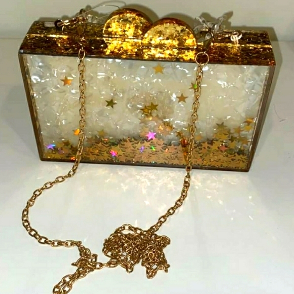 Bari Lynn Girl's Cheers Acrylic Box Clucth Bag - Picture 5 of 7